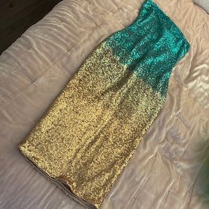Sequin tube top dress